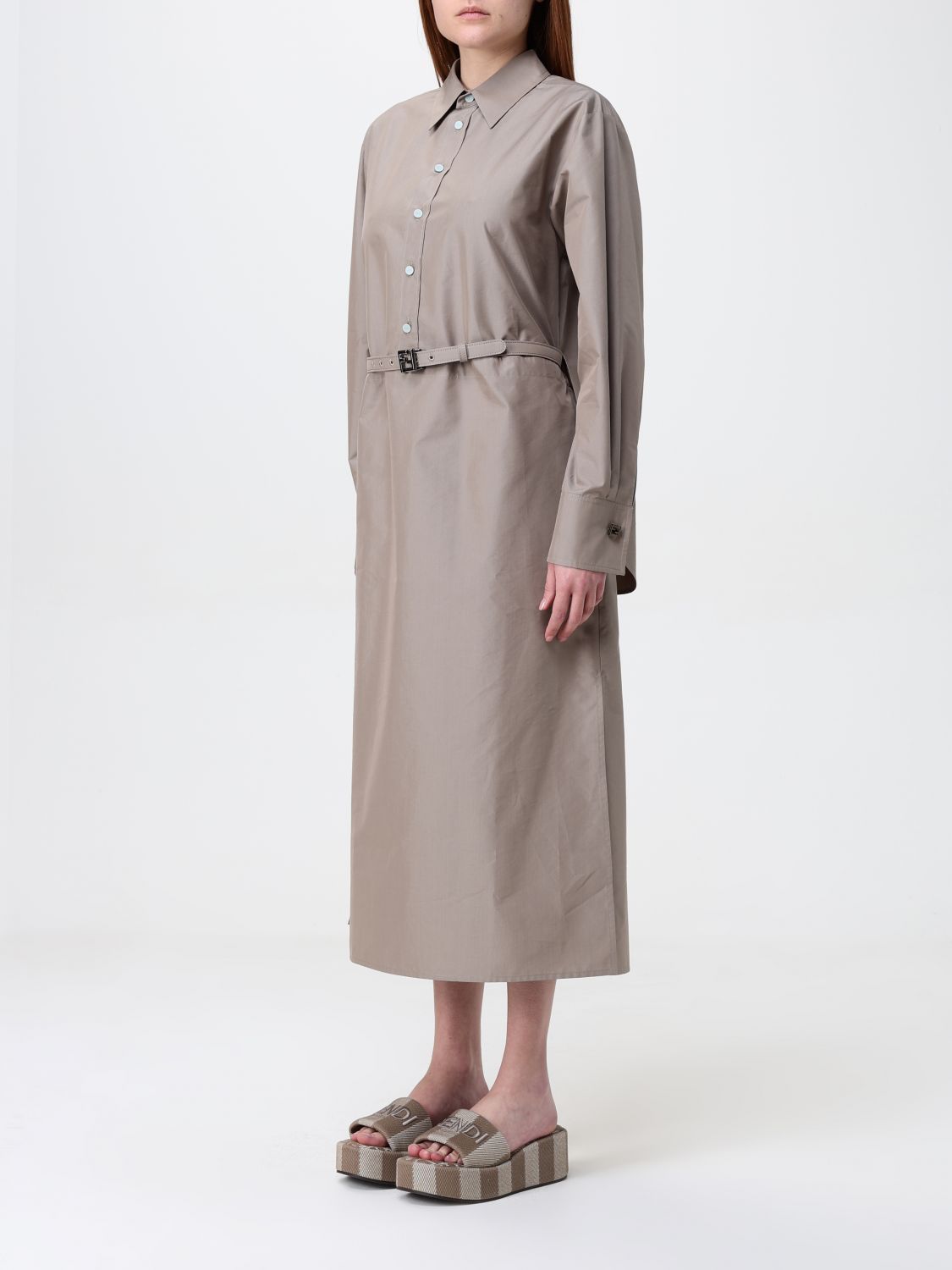 Fendi Dress Woman Beige