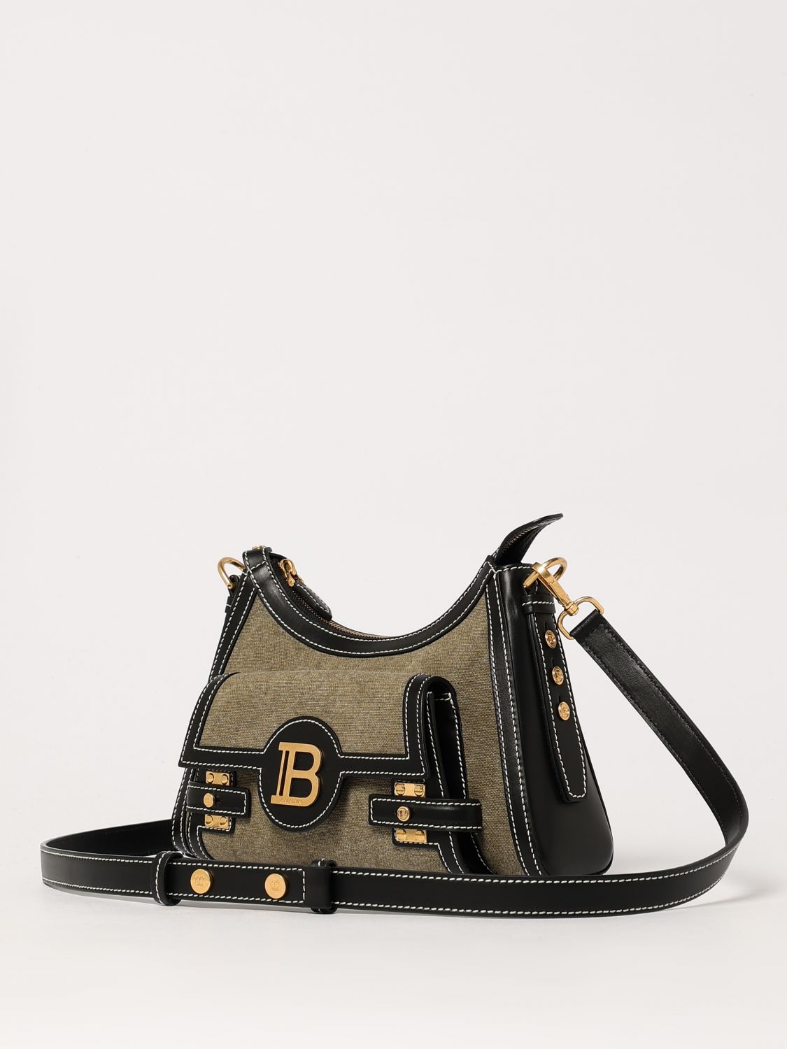 Balmain Shoulder Bag Woman Kaki