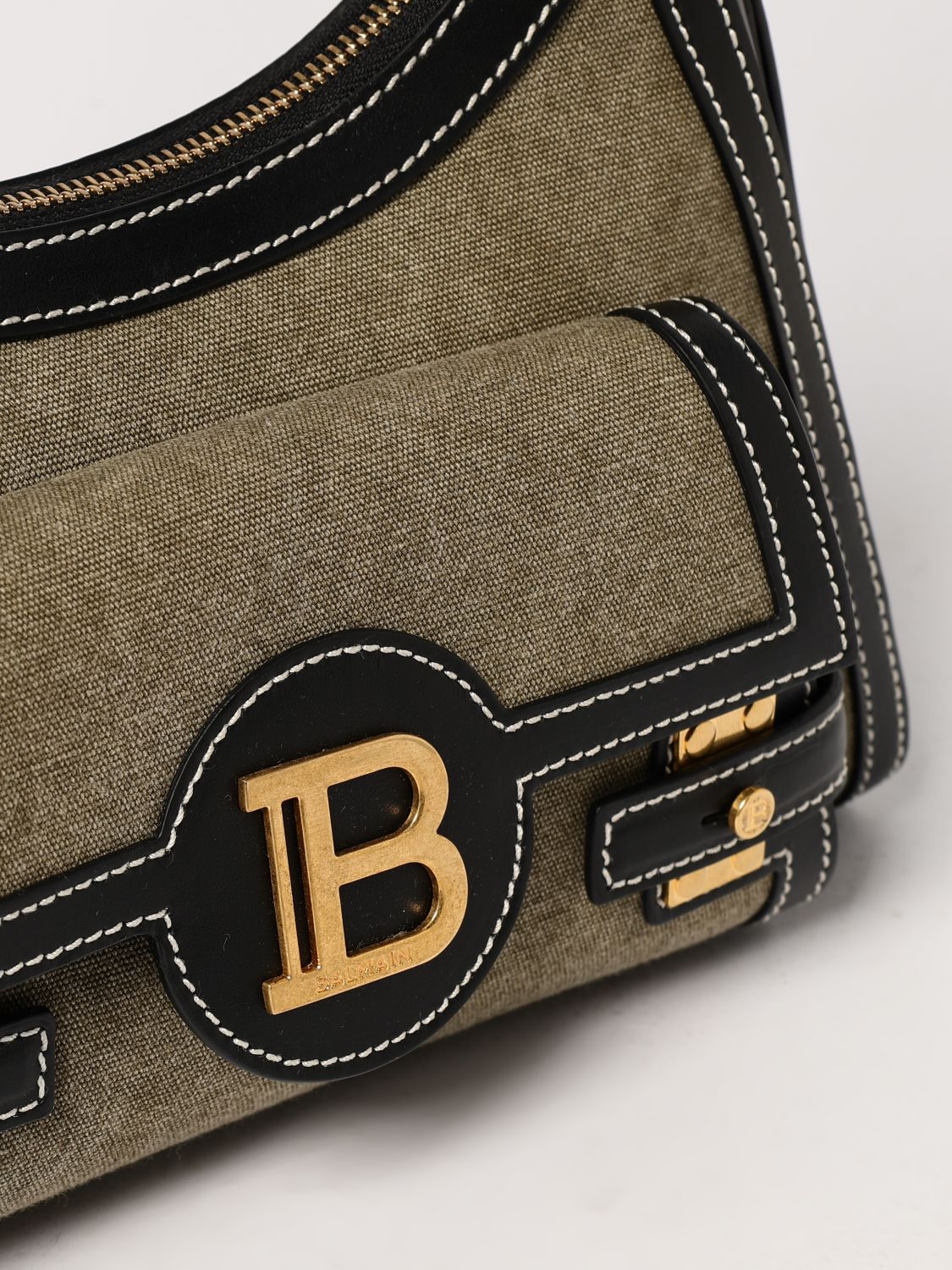 Balmain Shoulder Bag Woman Kaki
