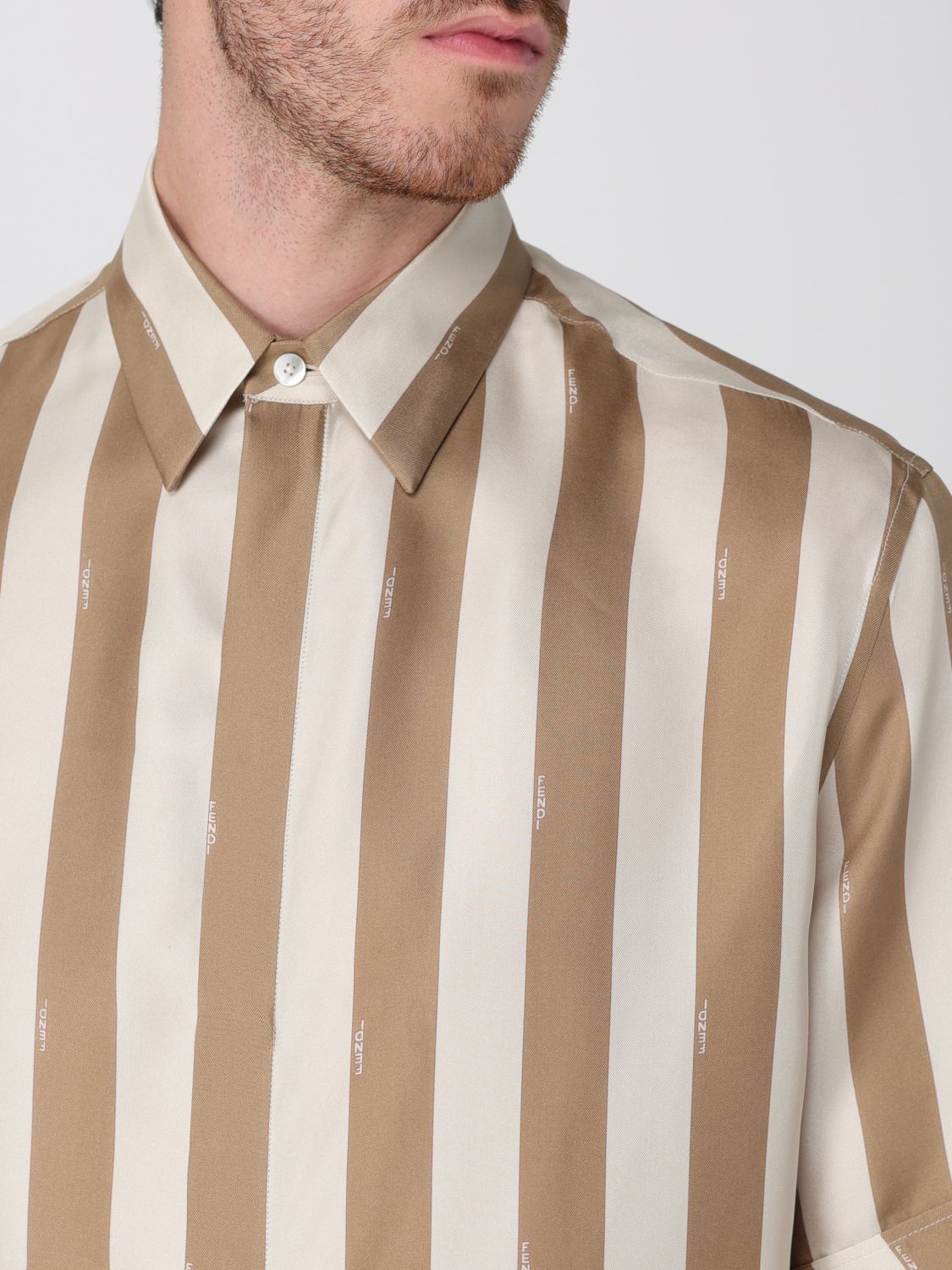 Fendi T Shirt Men Beige