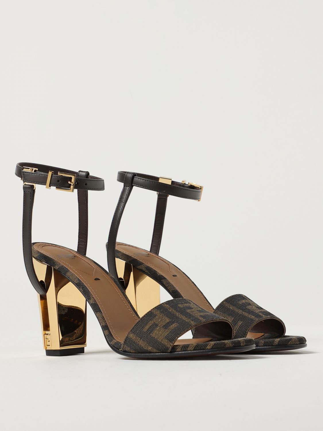Fendi Heeled Sandals Woman Multicolor
