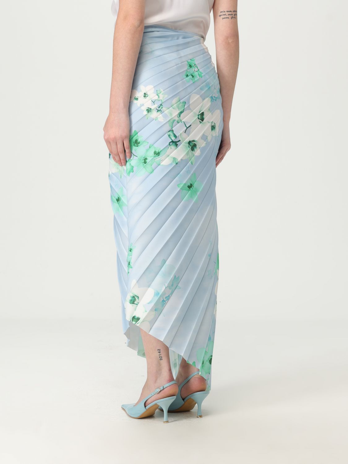Pinko Skirt Woman Gnawed Blue