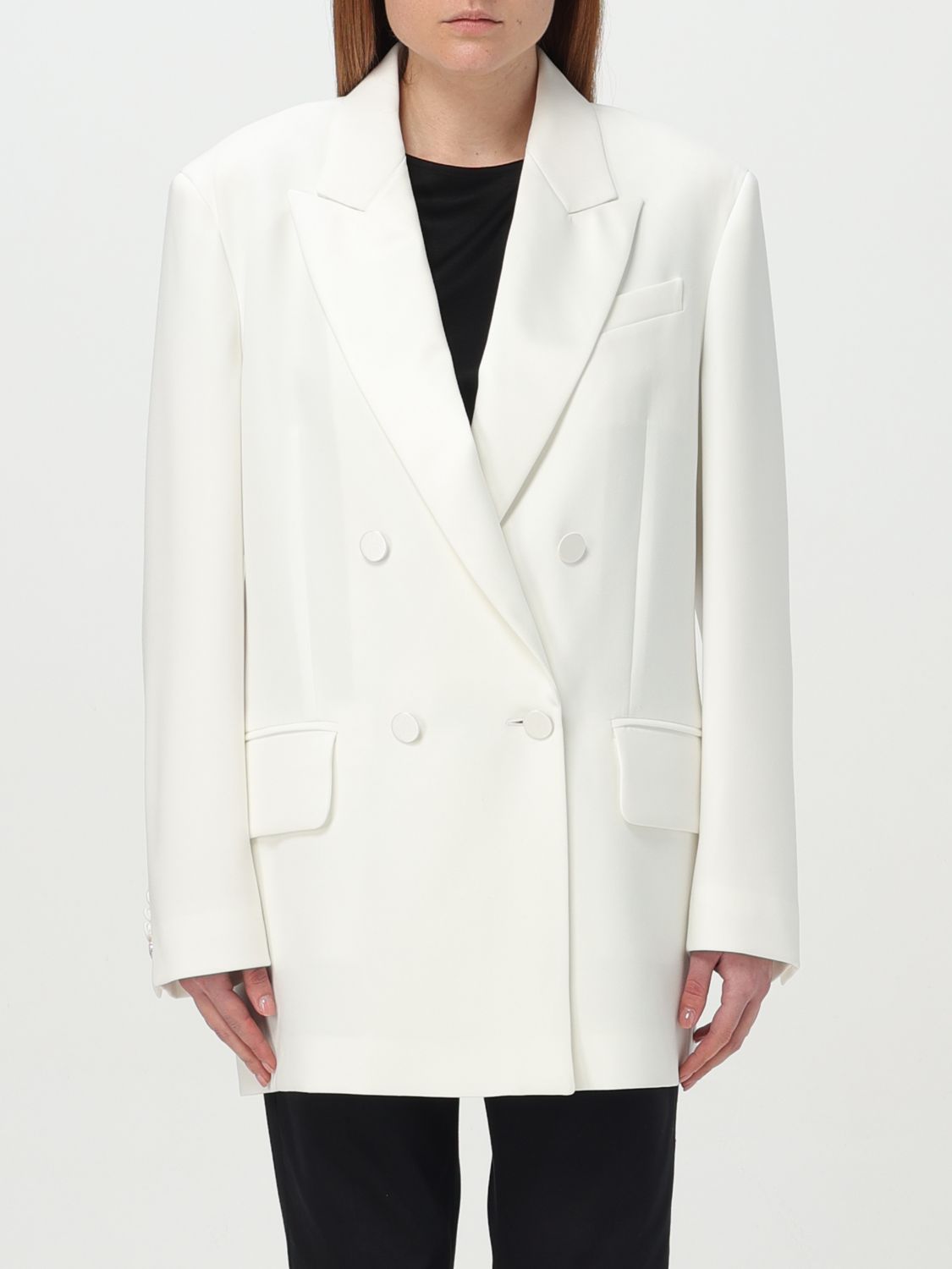 アウターその他 MM Max Mara Woman Blazer White 2516111018600 010 MM MAX MARA: Blazer woman - White | Mm Max Mara shirt