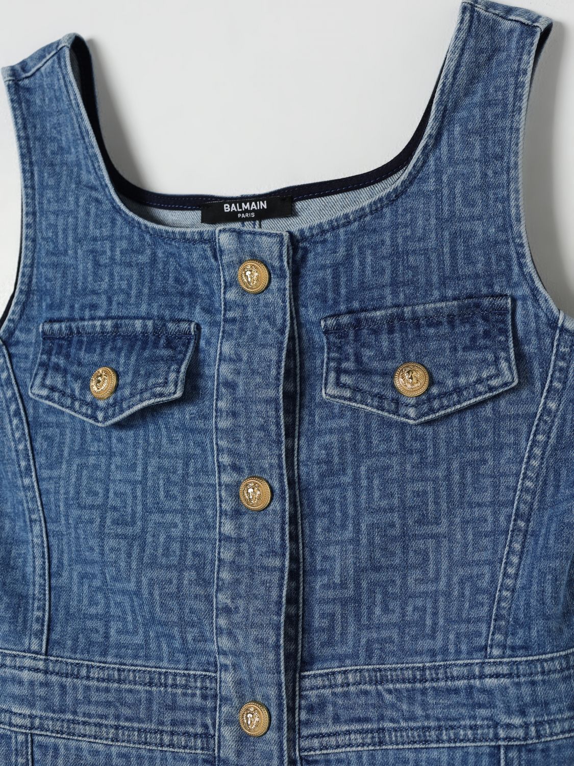 Balmain Dress Kids Gnawed Blue