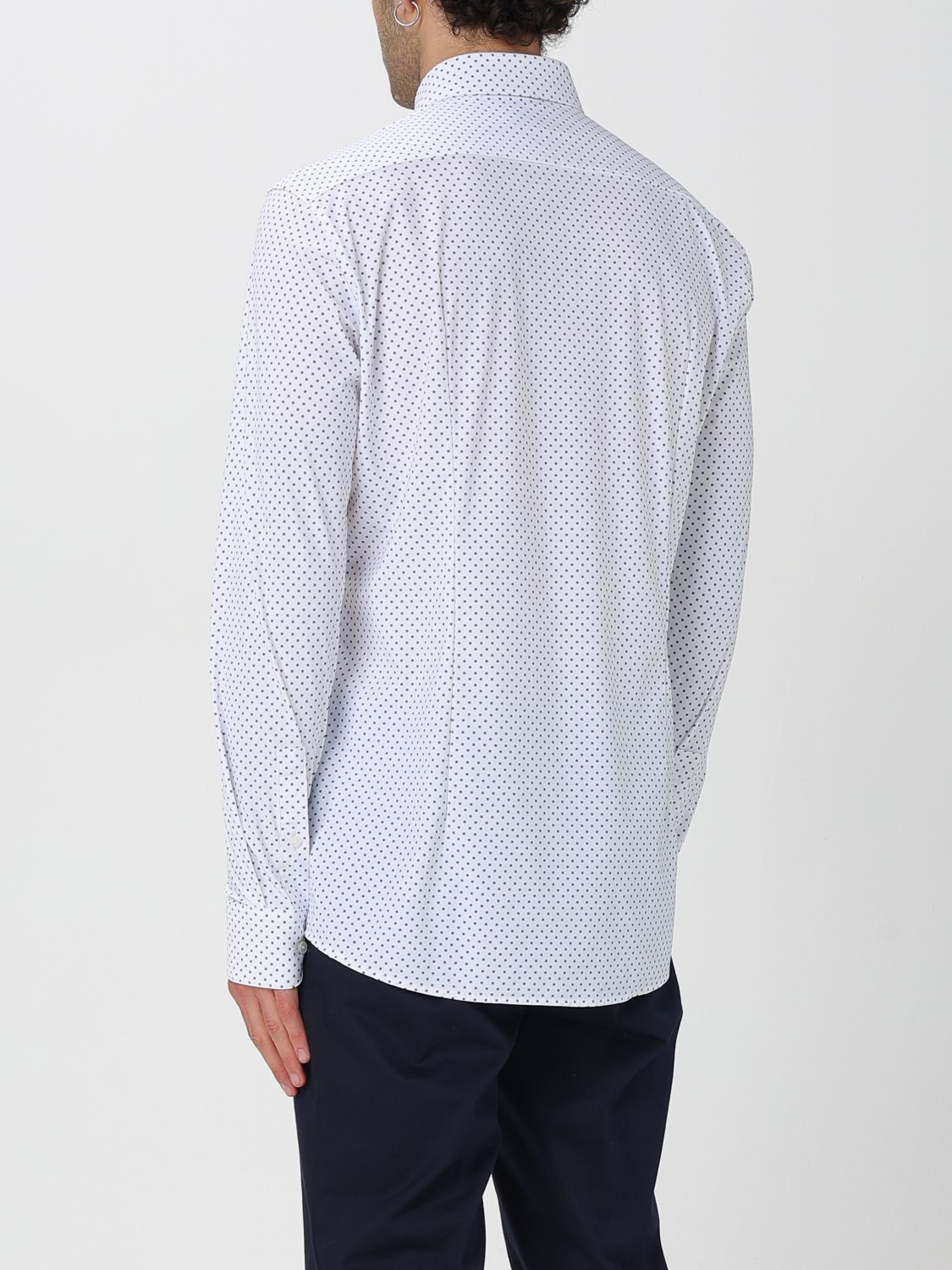 Boss Shirt Men Gnawed Blue
