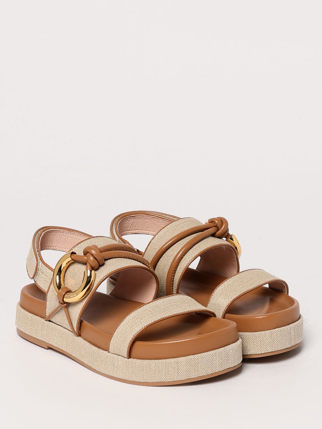 Coccinelle Flat Sandals Woman Natural