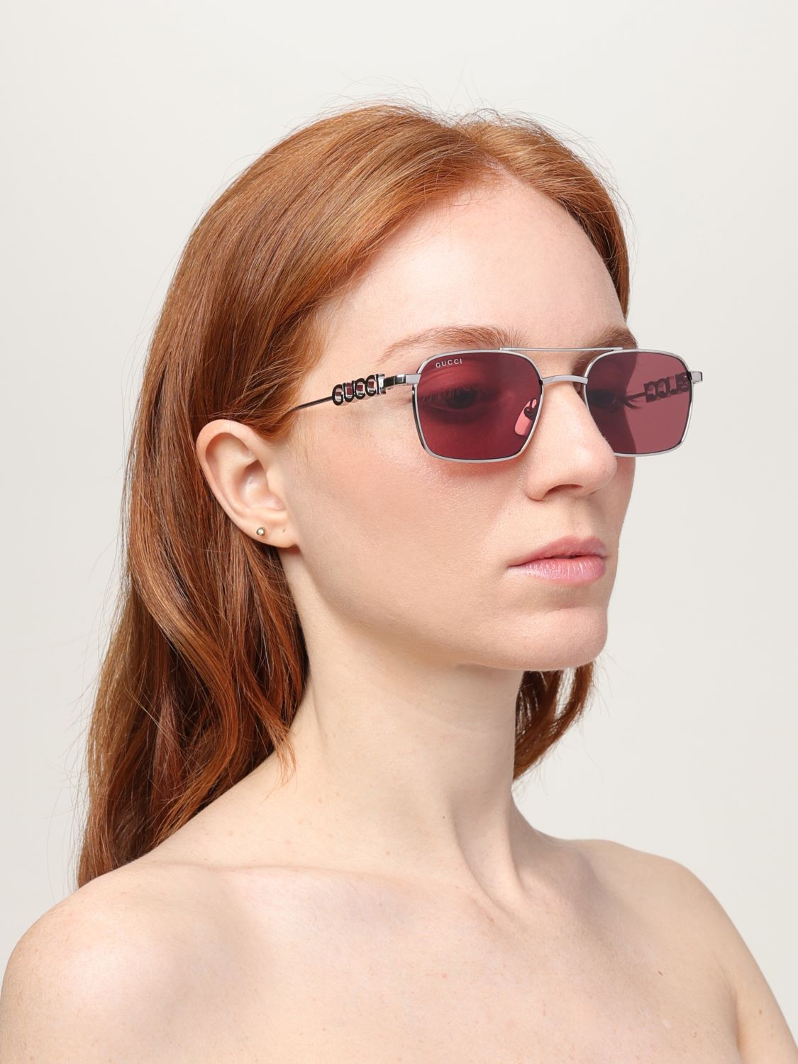 Gucci Sunglasses Woman Silver