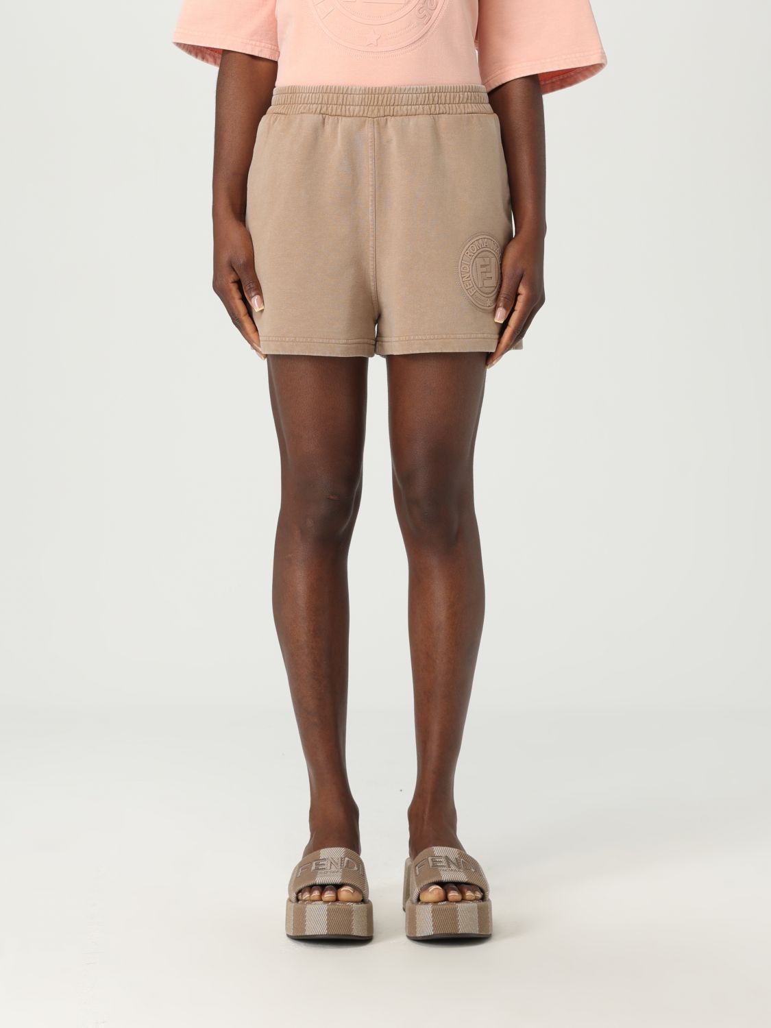 Fendi Short Woman Beige