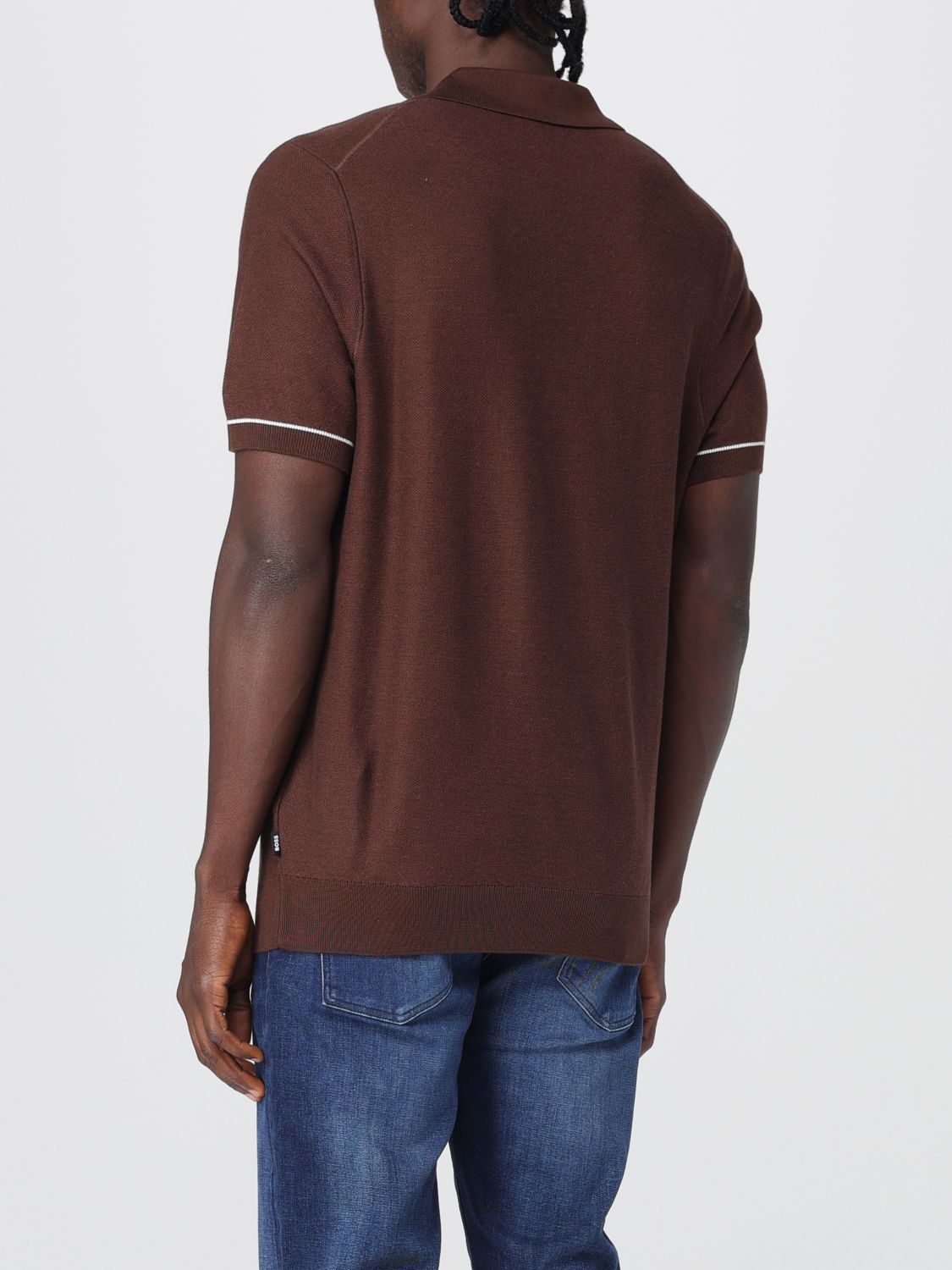 Boss Polo Shirt Men Brown