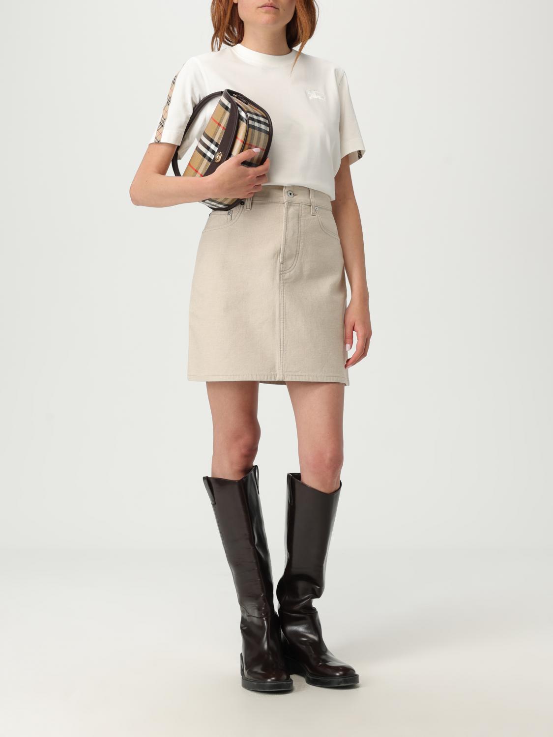 Burberry Skirt Woman Beige
