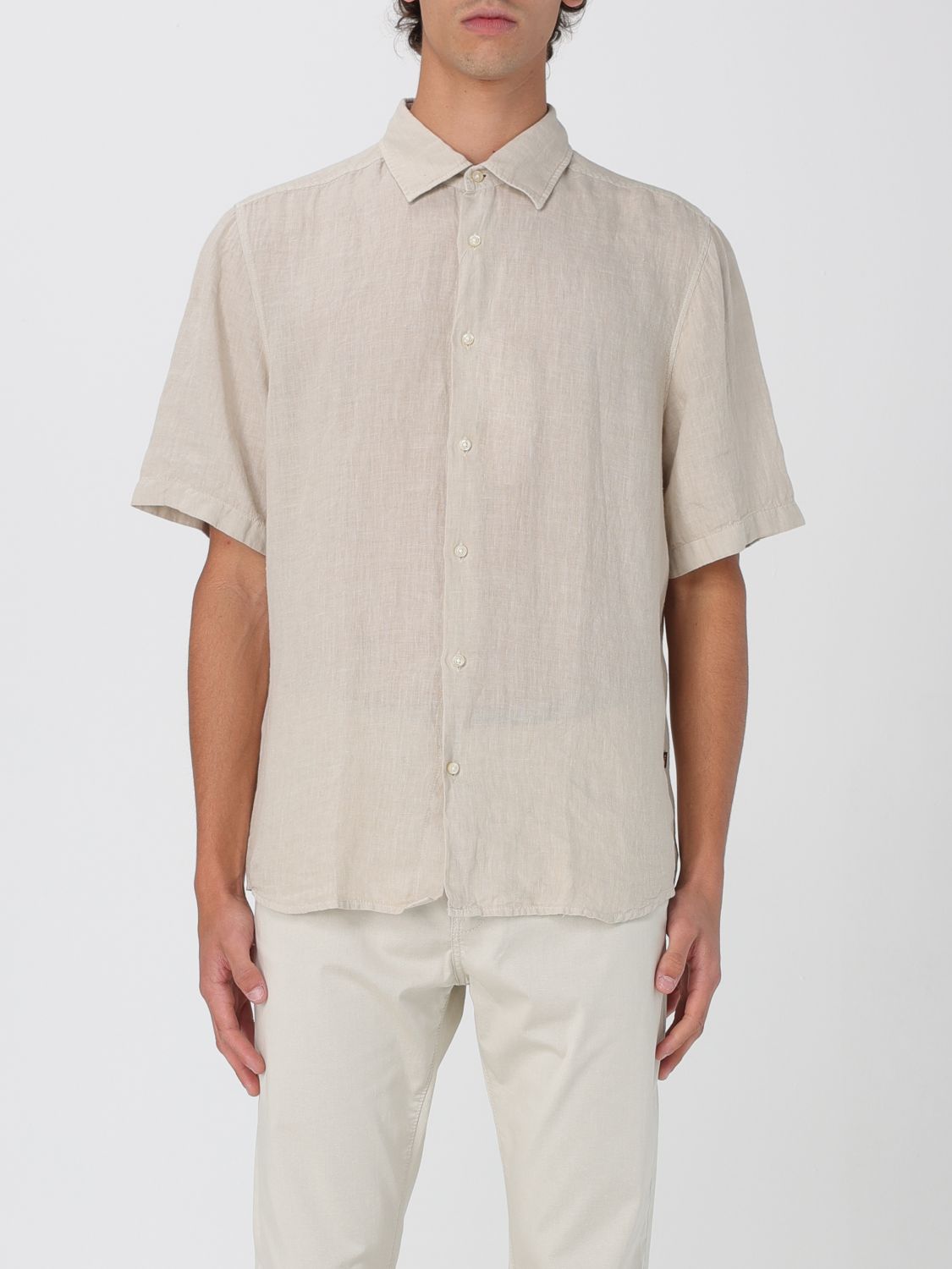 Boss Shirt Men Beige