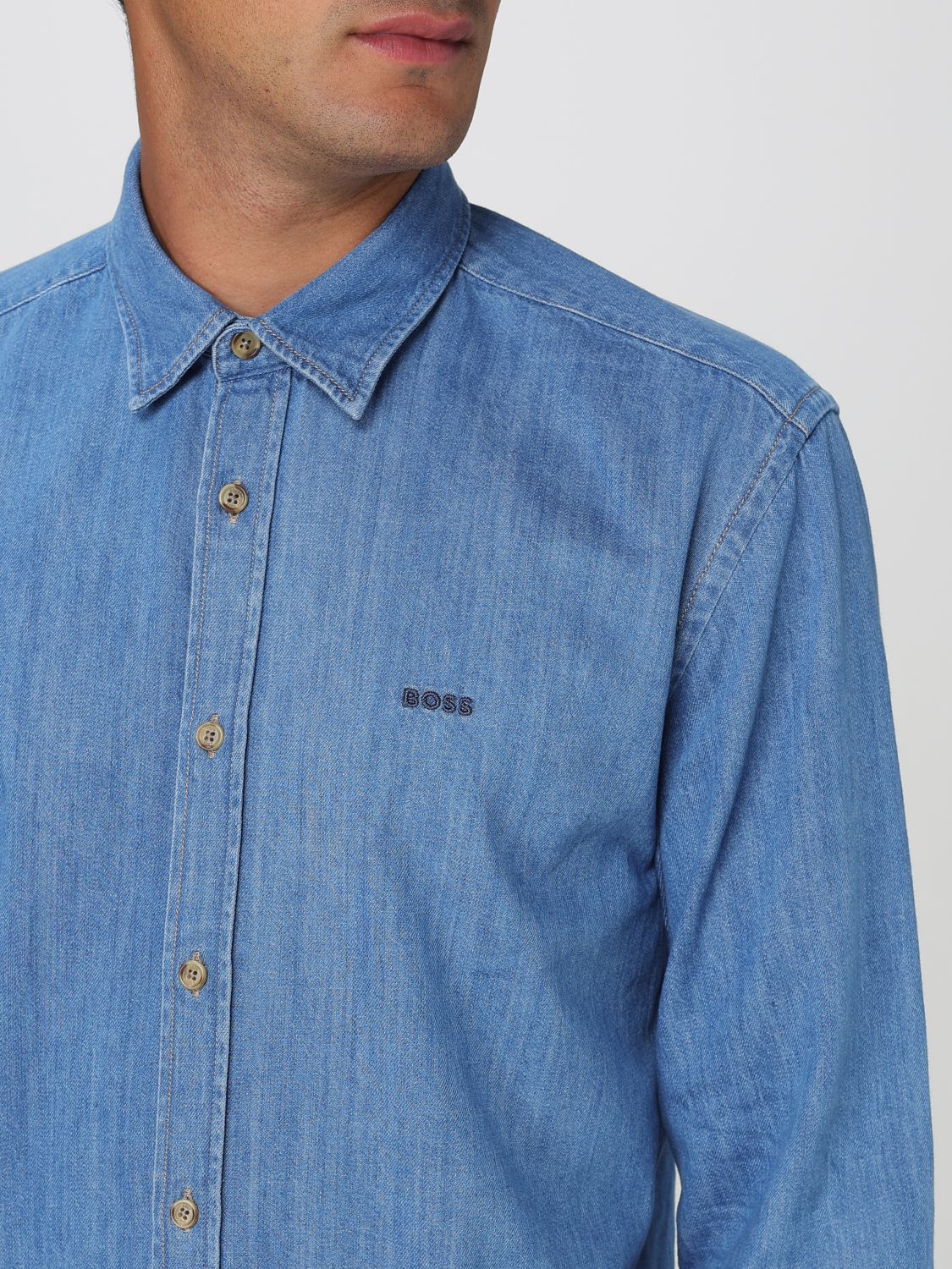 Boss Shirt Men Blue