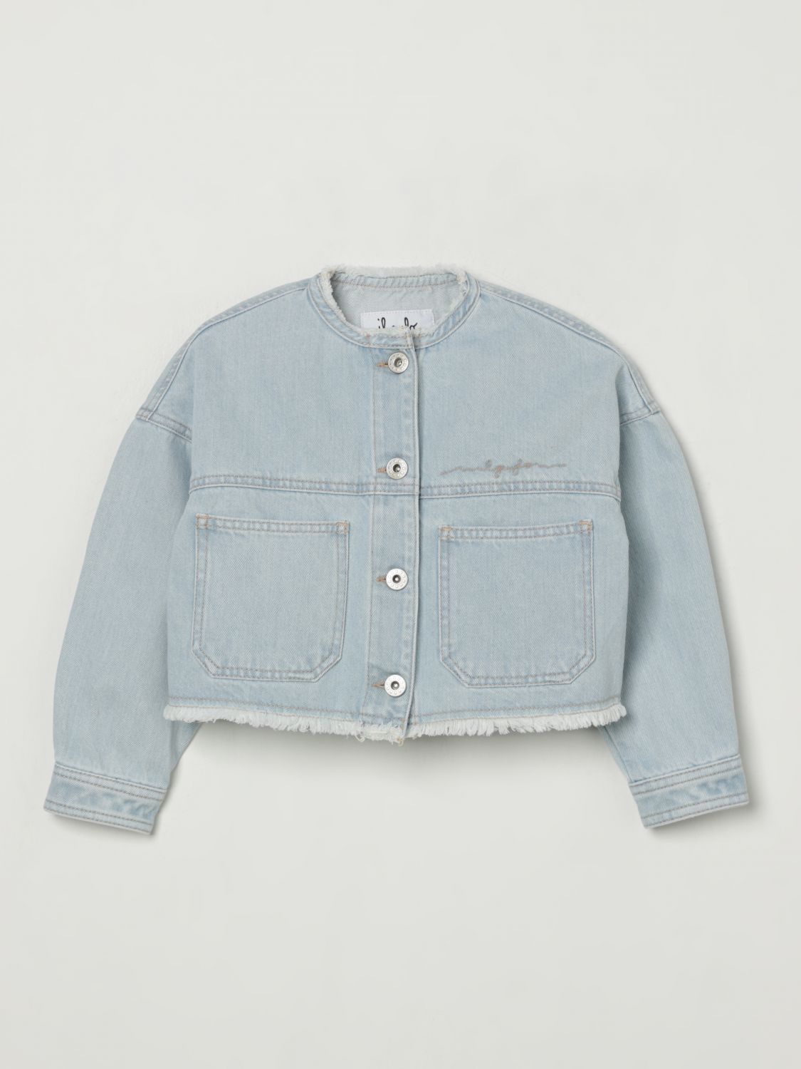 Il Gufo Jacket Kids Gnawed Blue