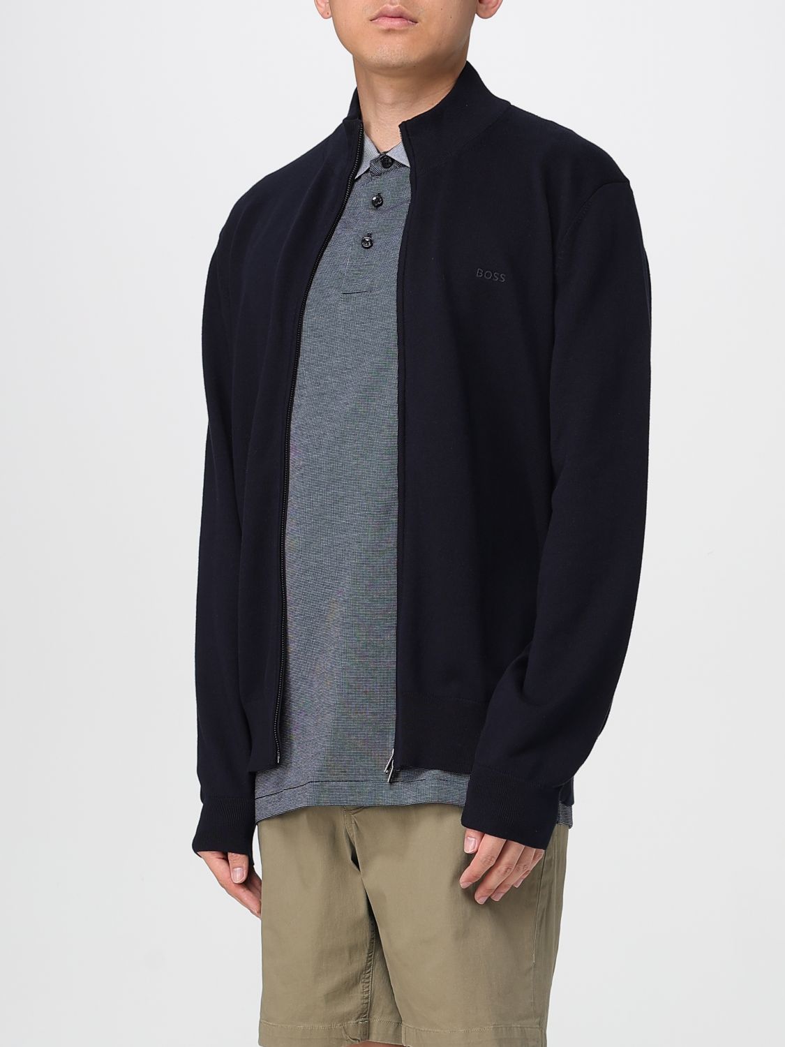 Boss Cardigan Men Blue