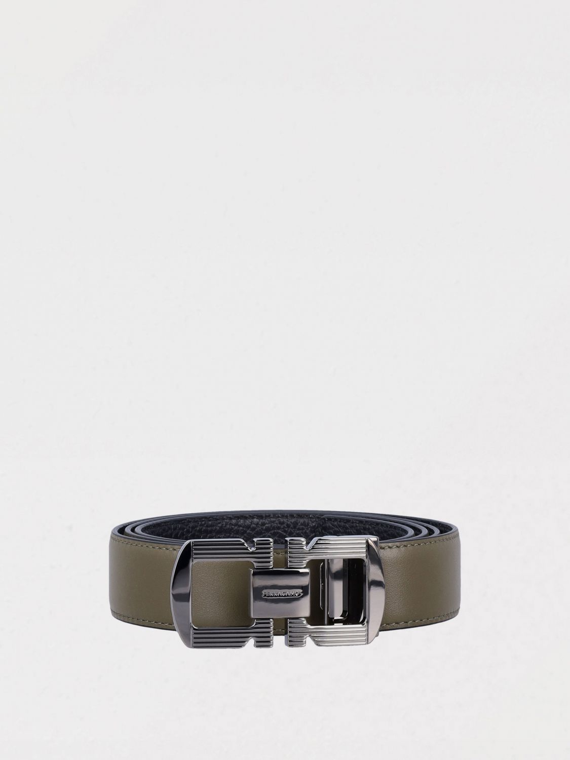 Ferragamo Belt Men Olive
