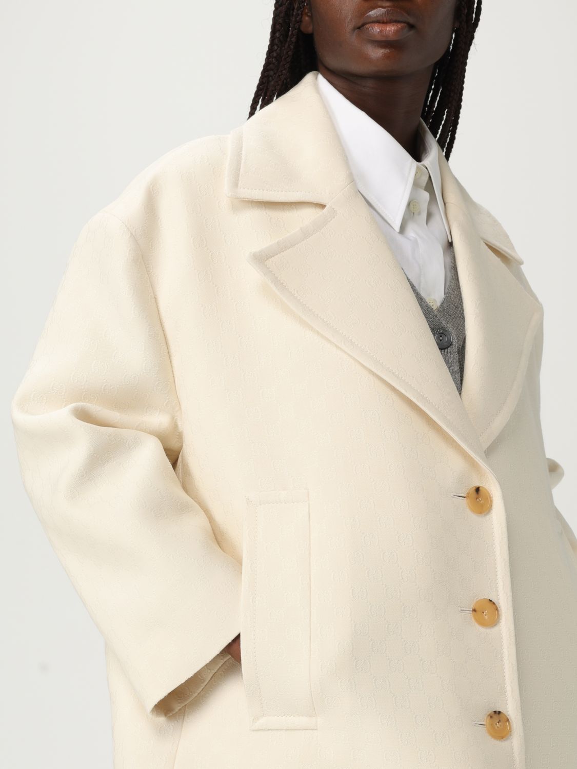 Gucci Coat Woman White