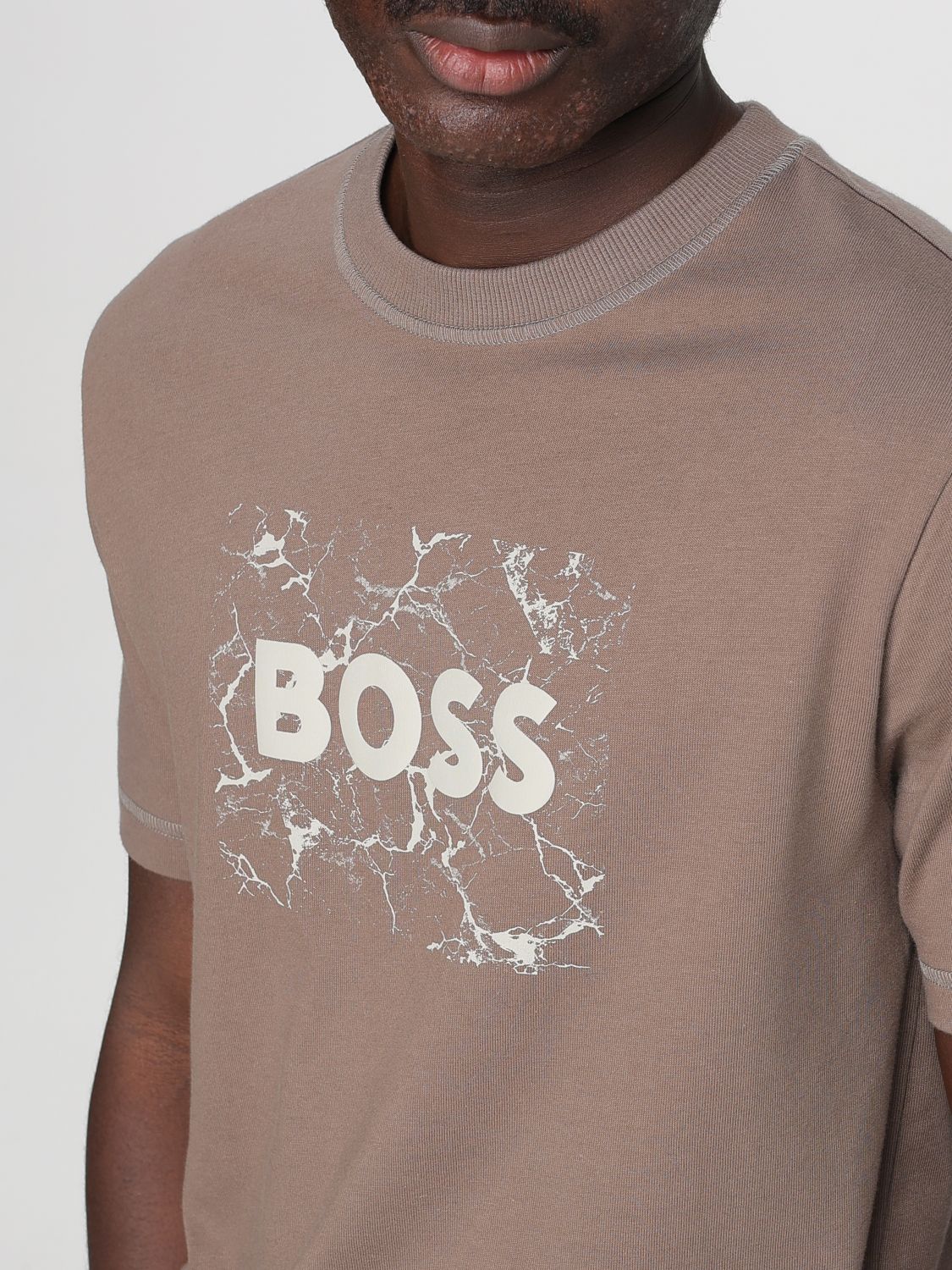 Boss T Shirt Men Beige