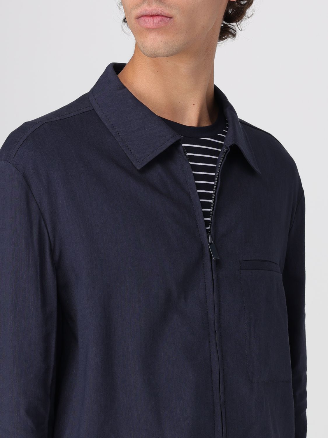 Boss Jacket Men Blue