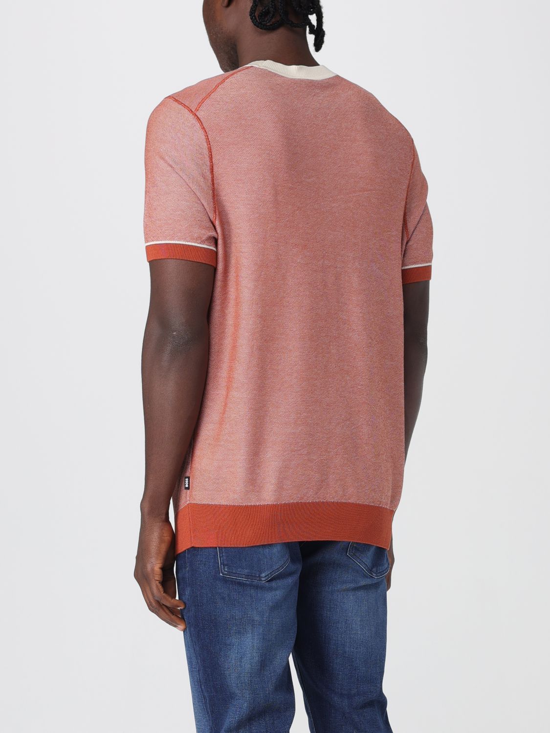 Boss Cardigan Men Orange