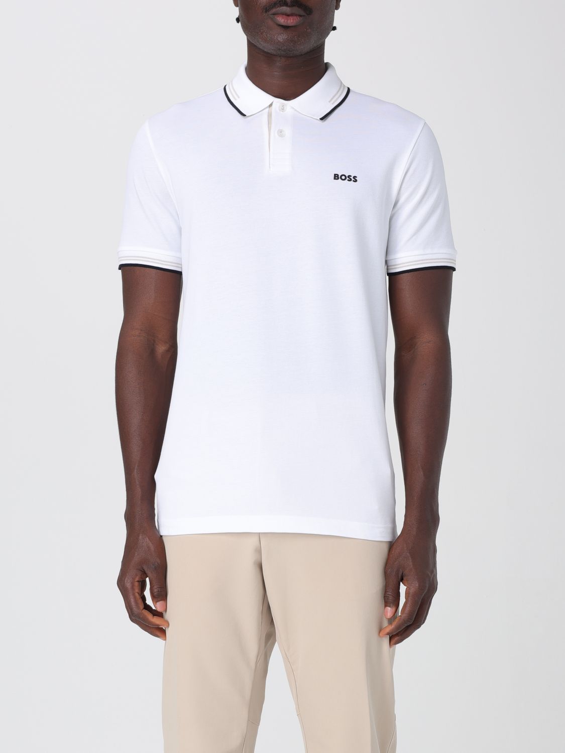 Boss Polo Shirt Men Beige