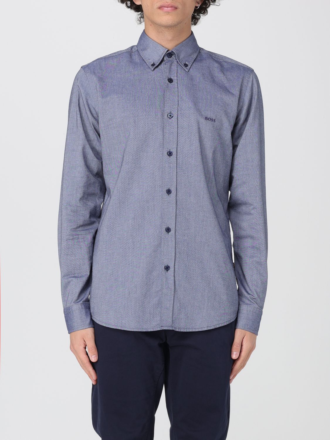 Boss Shirt Men Blue