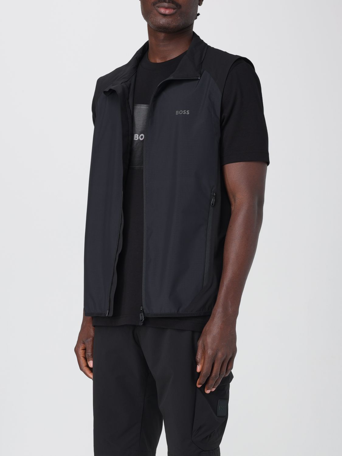 Boss Suit Vest Men Black