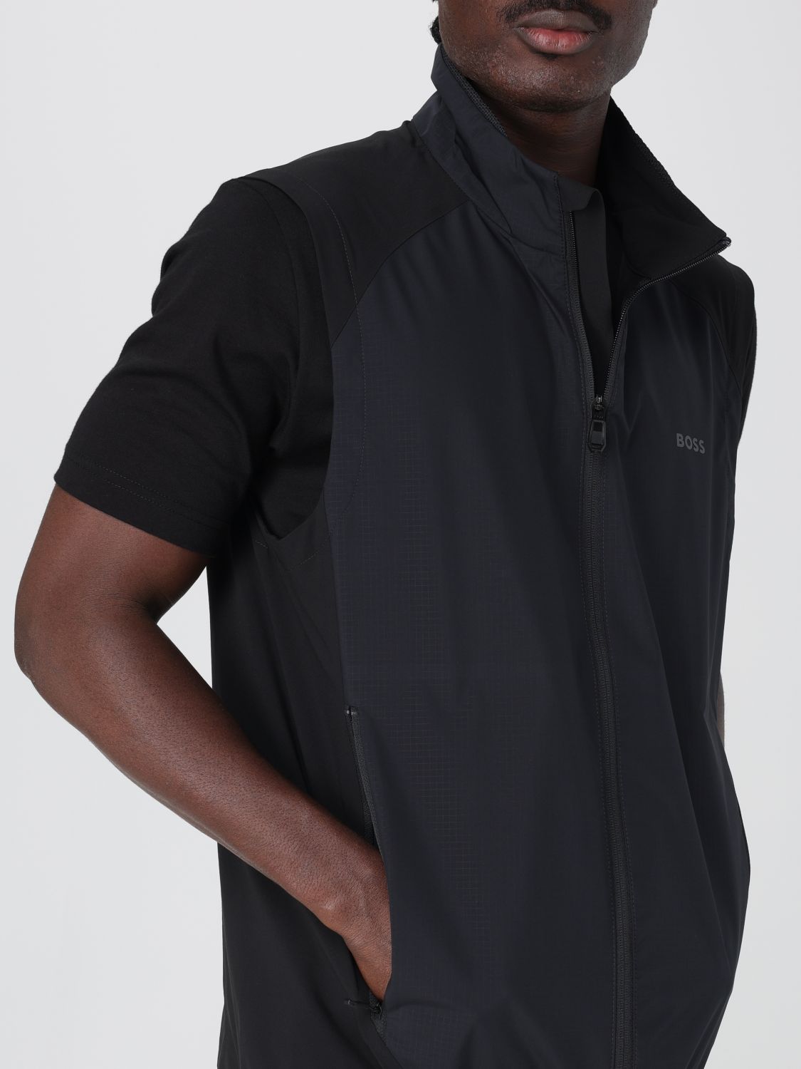 Boss Suit Vest Men Black