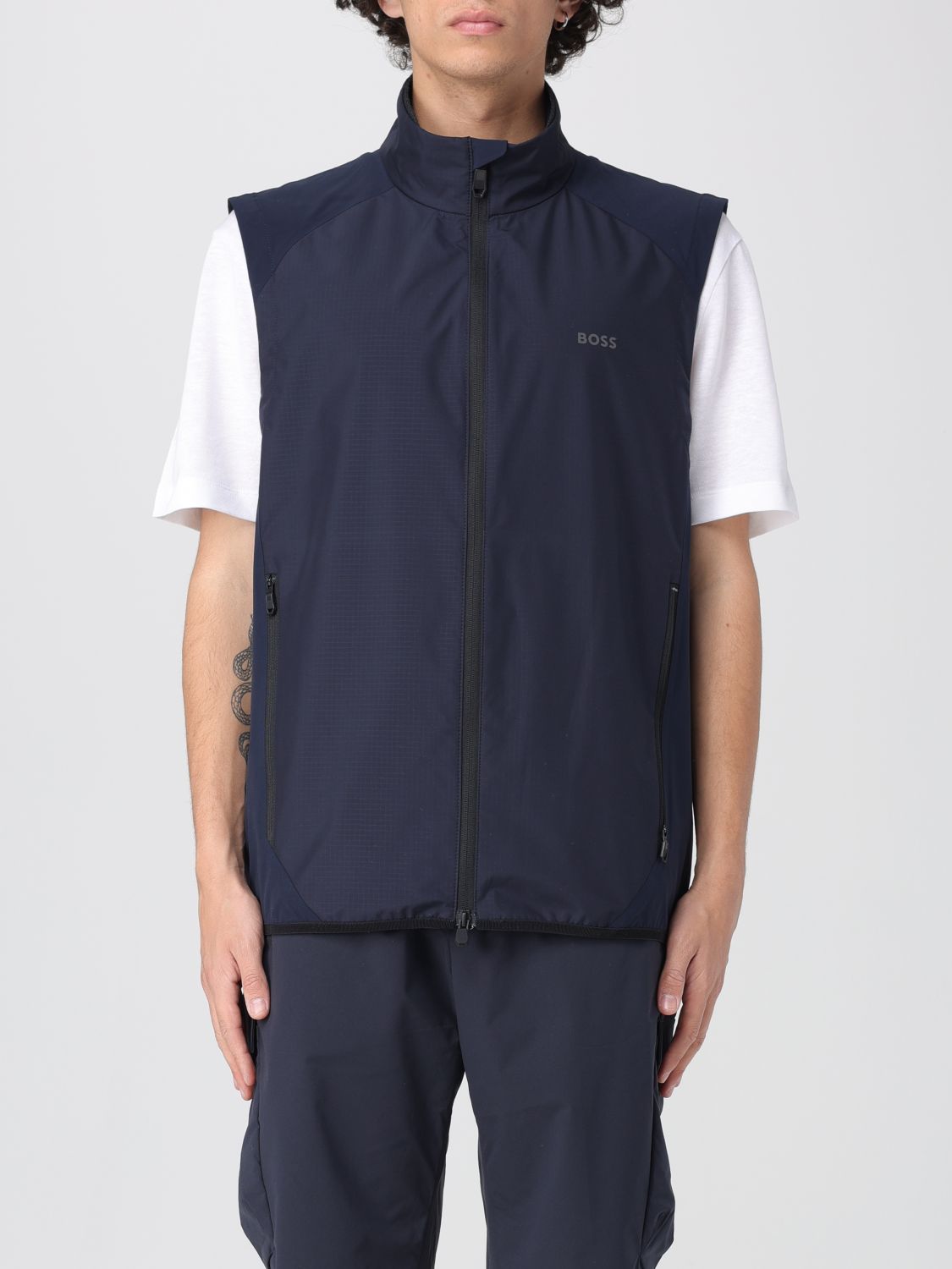 Boss Suit Vest Men Black