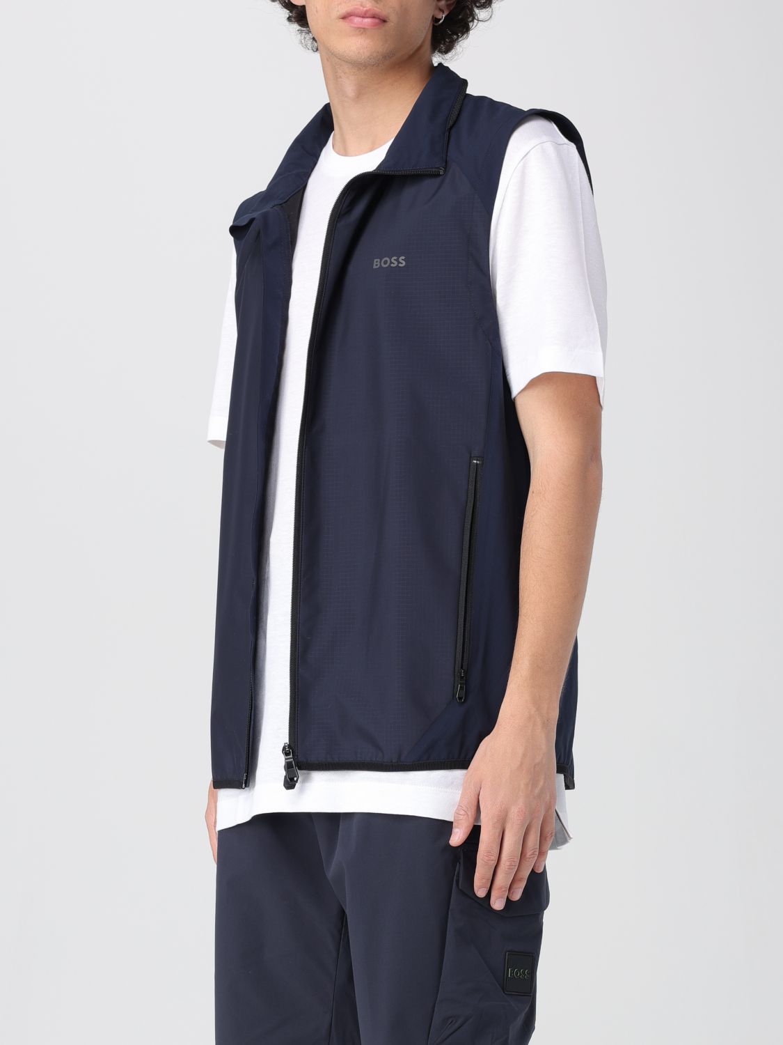 Boss Suit Vest Men Black