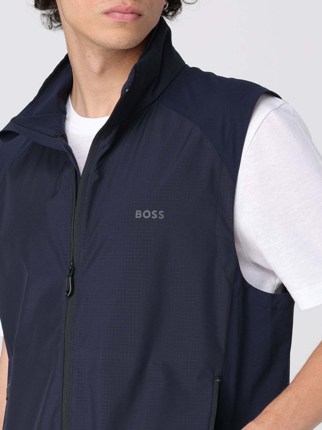 Boss Suit Vest Men Black