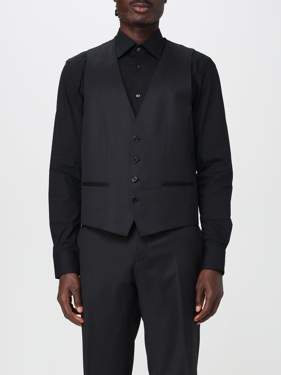 Boss Suit Vest Men Black