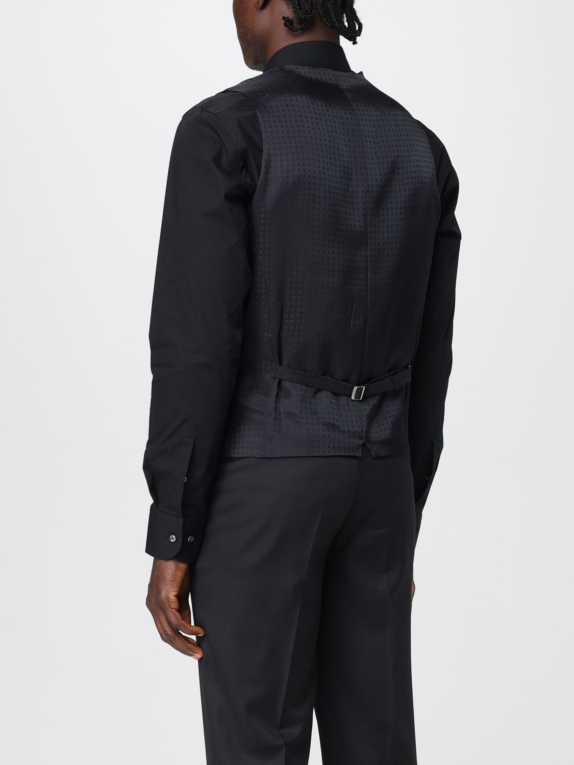 Boss Suit Vest Men Black