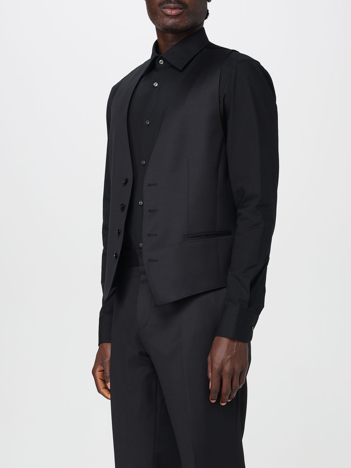 Boss Suit Vest Men Black