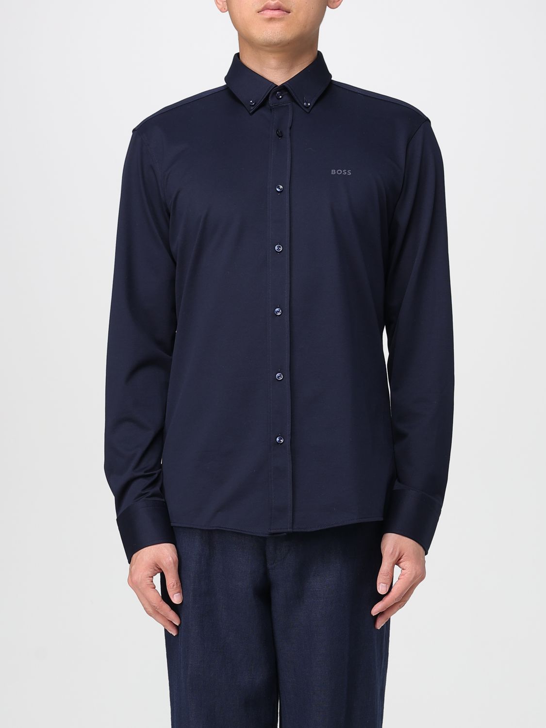 Boss Shirt Men Blue
