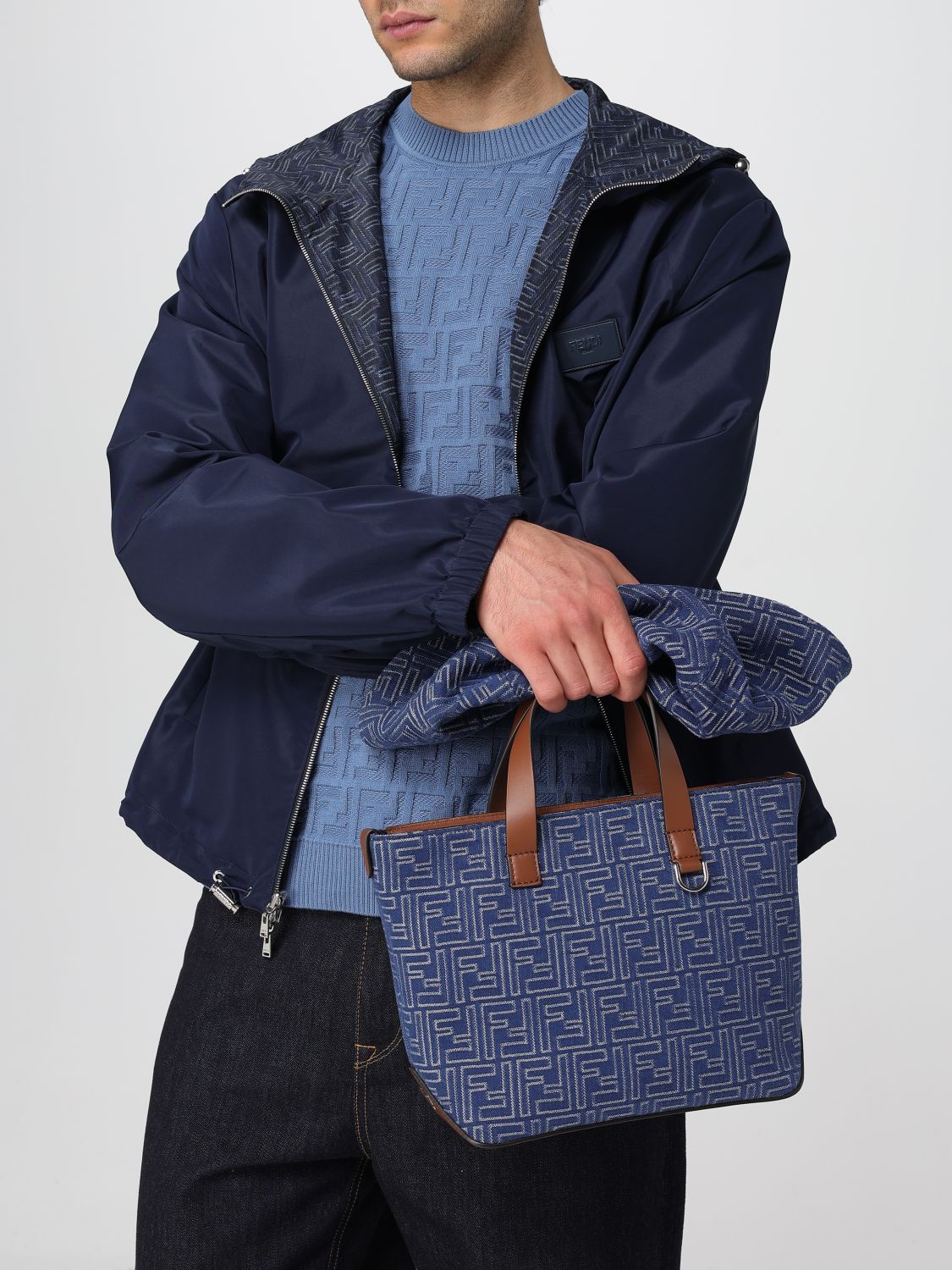 Fendi Bags Men Grey