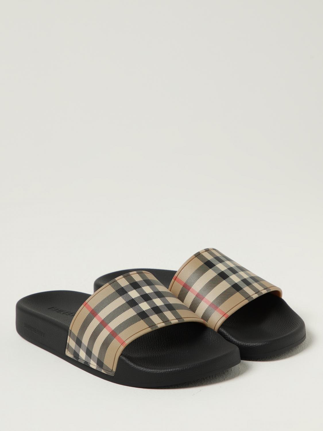 Burberry Flat Sandals Woman Beige