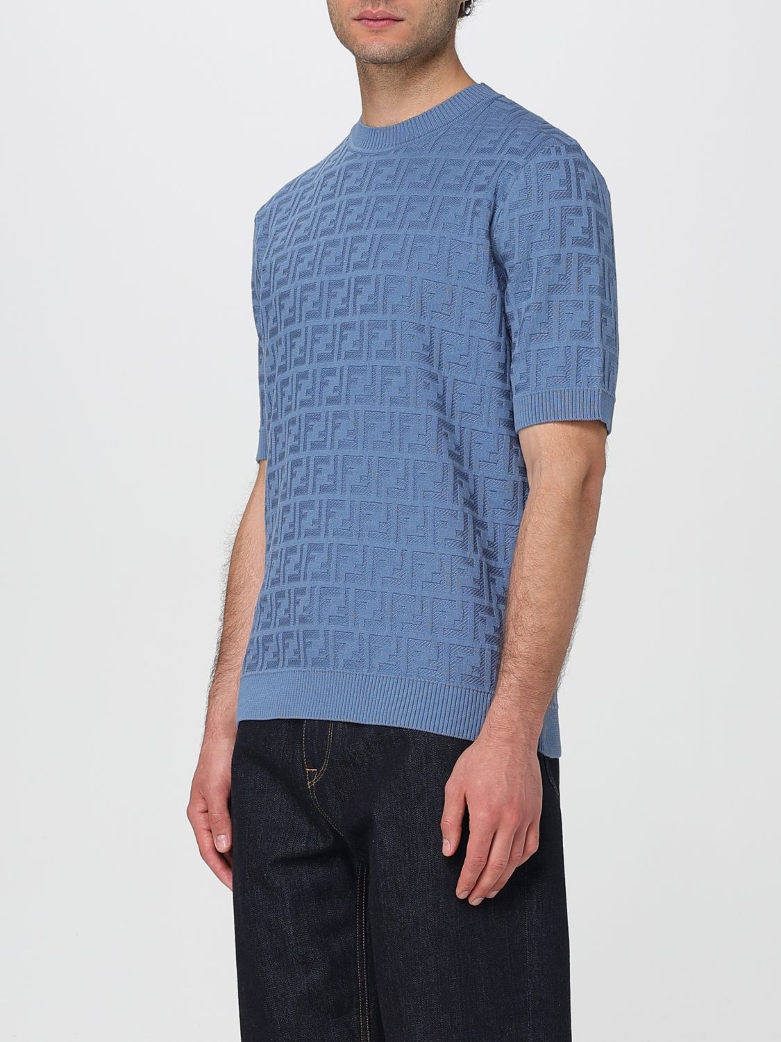 Fendi Sweater Men Blue
