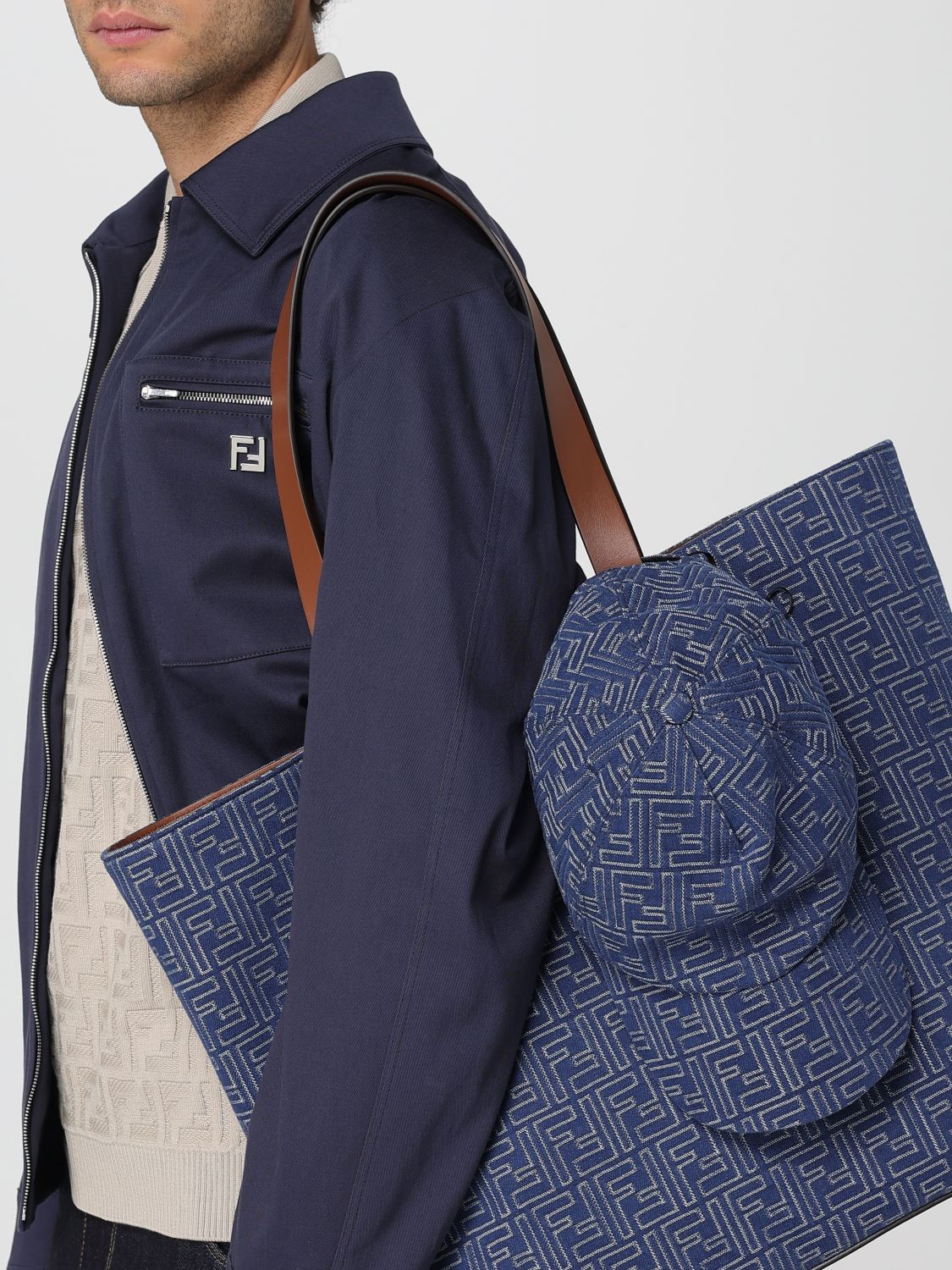 Fendi Hat Men Blue