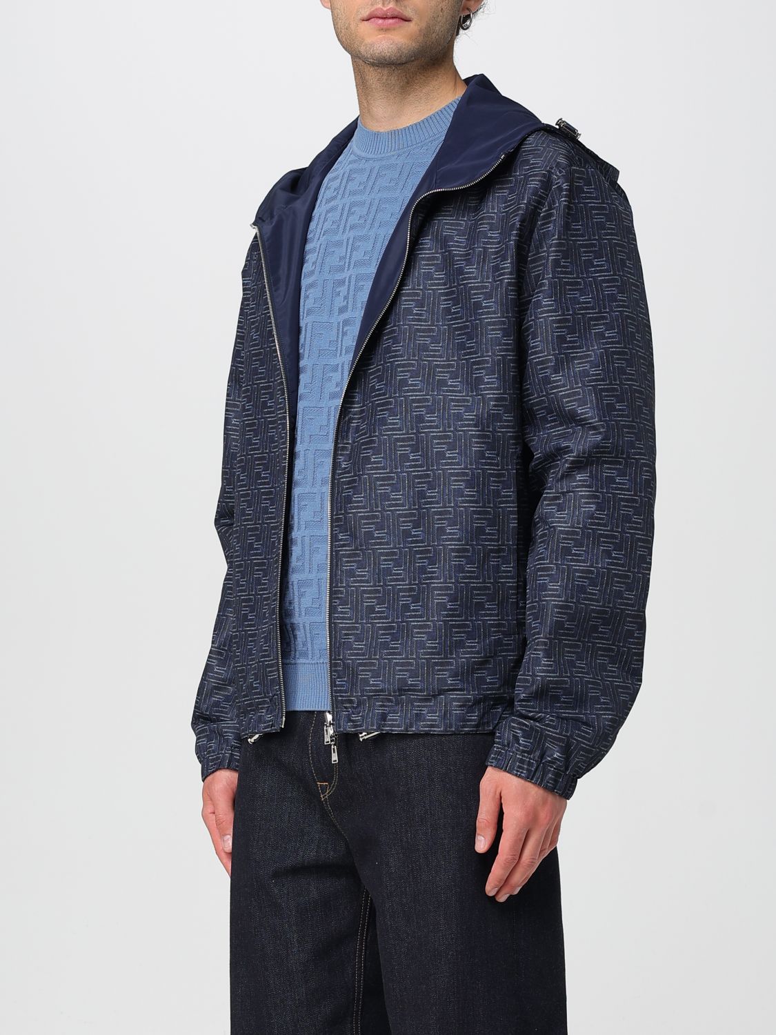 Fendi Jacket Men Blue