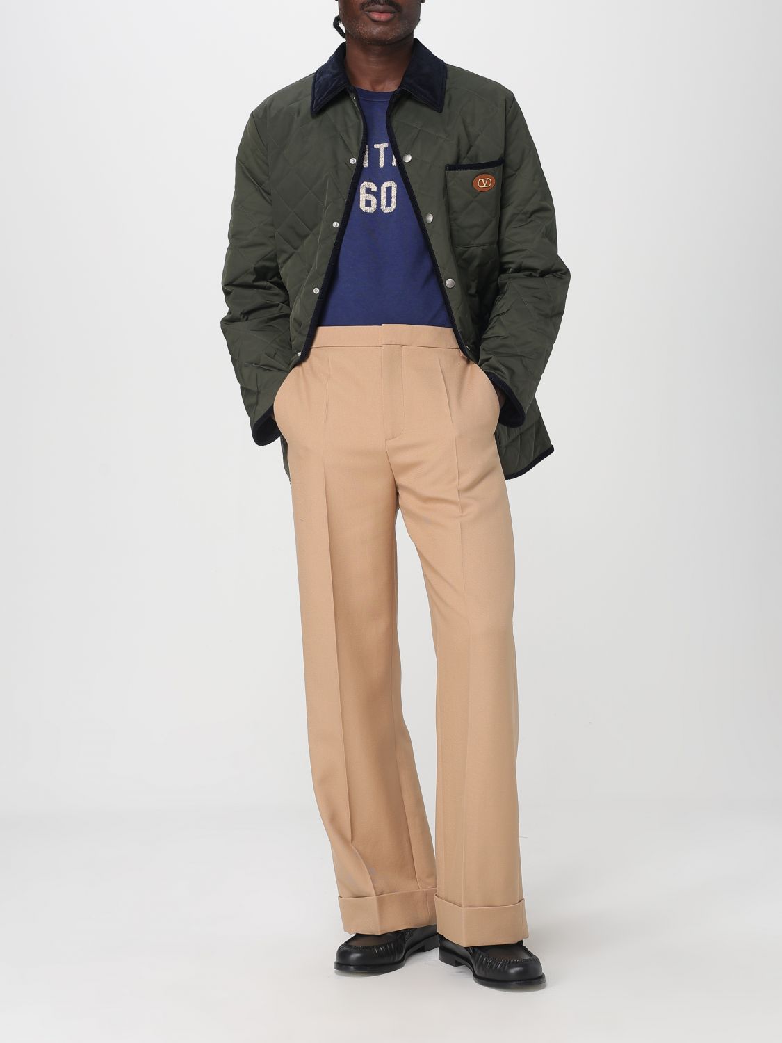 Valentino Coat Men Olive