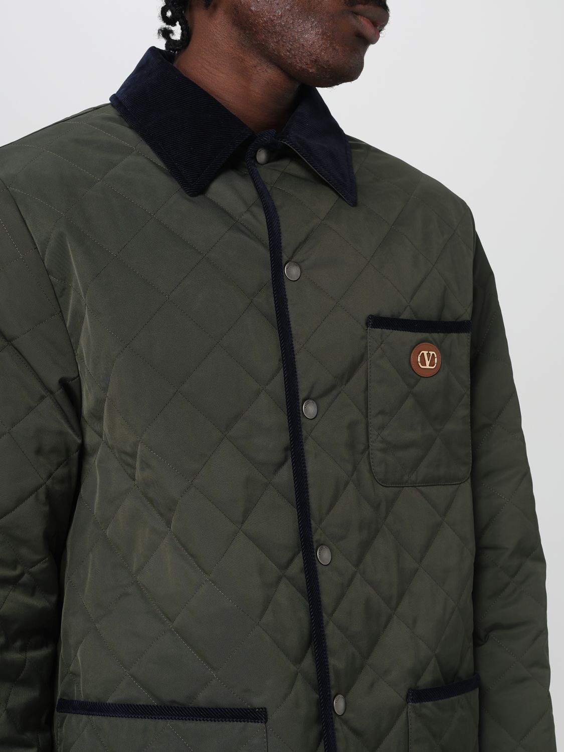 Valentino Coat Men Olive