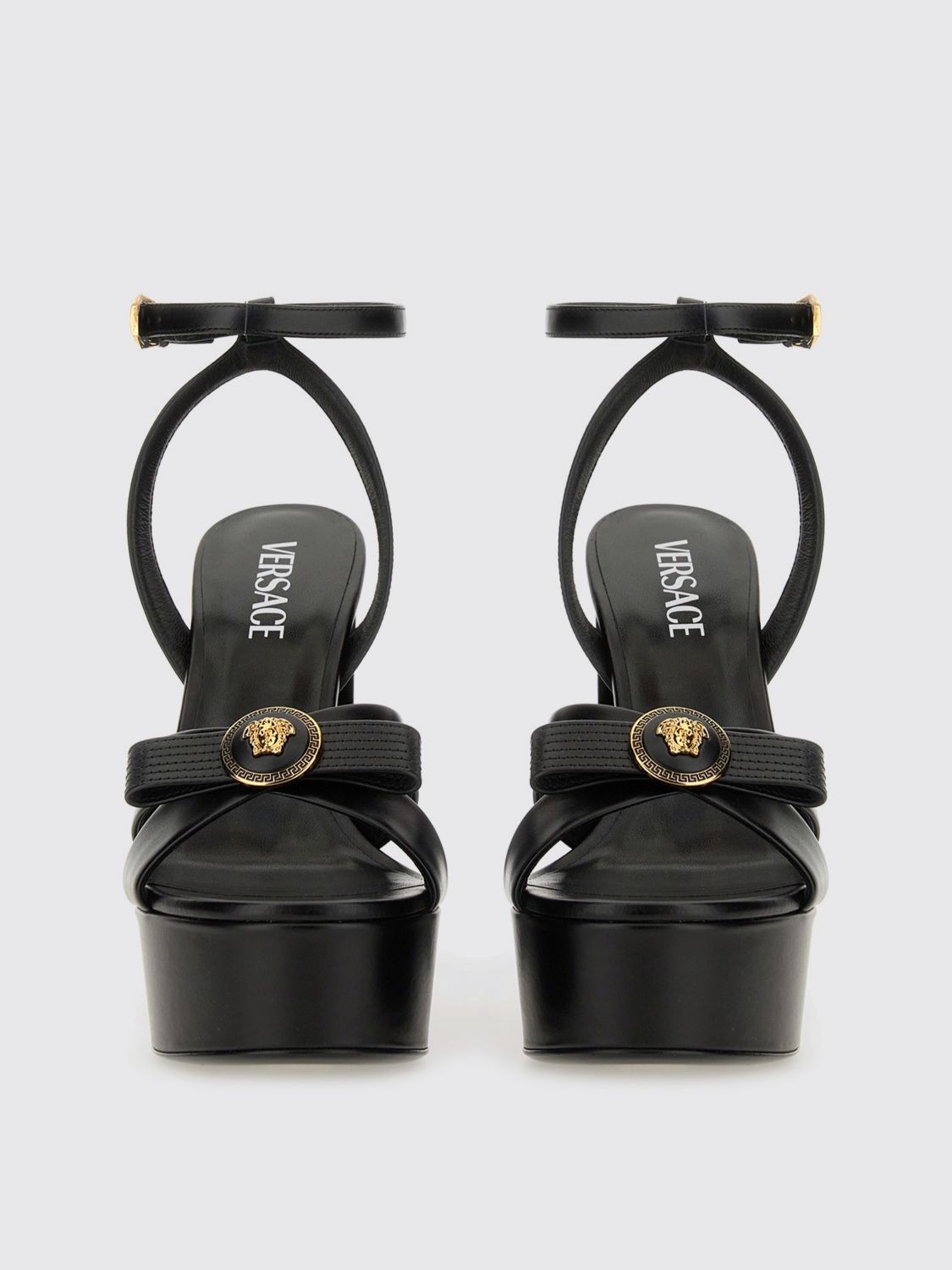 Versace Heeled Sandals Woman Black