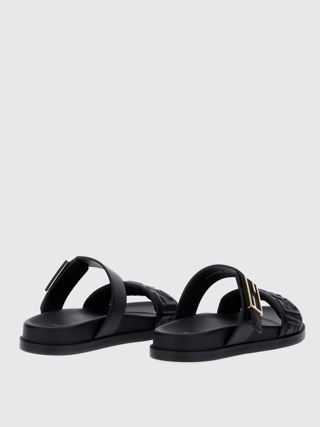 Fendi Flat Sandals Woman Black