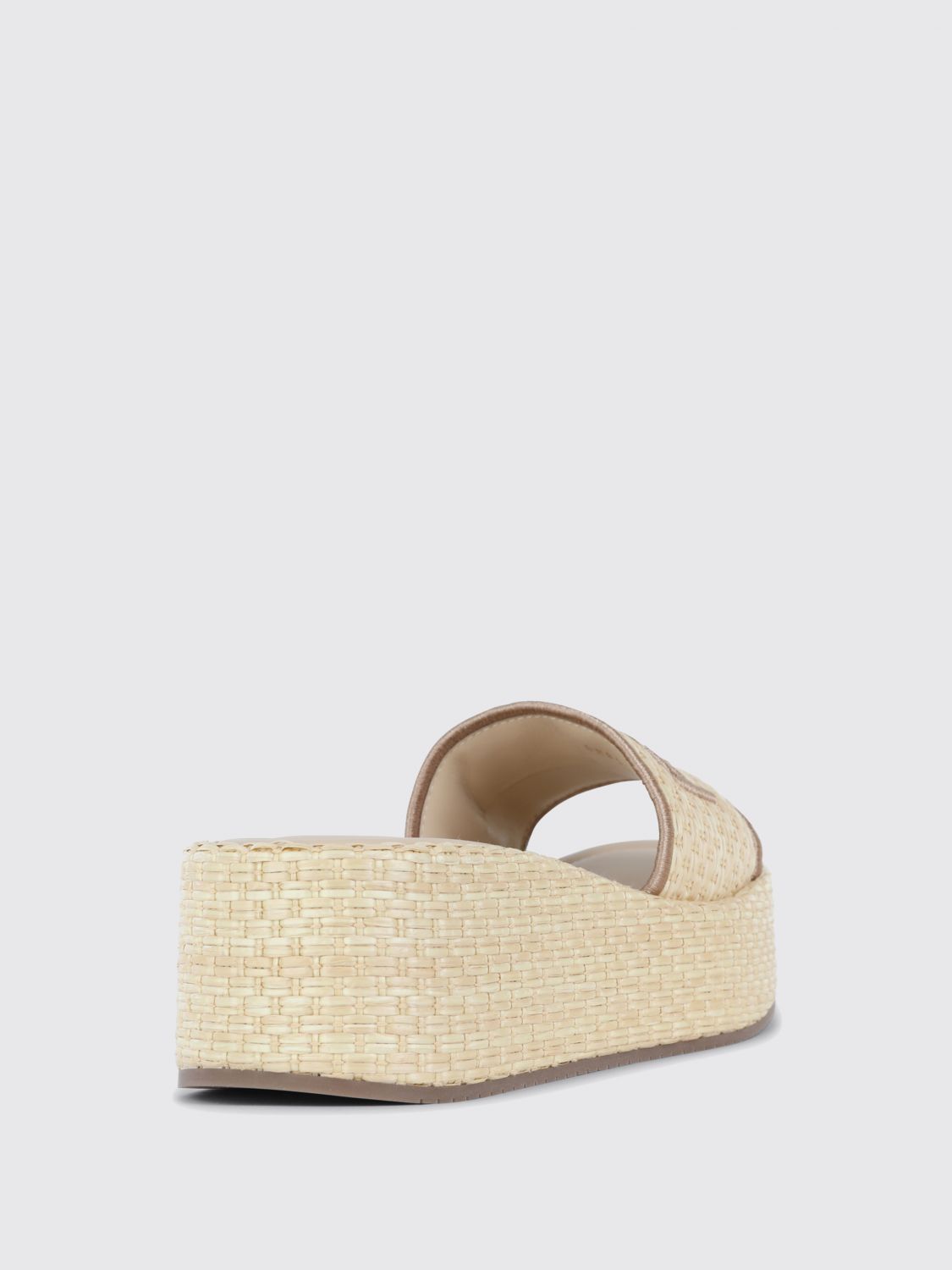 Fendi Flat Sandals Woman Beige