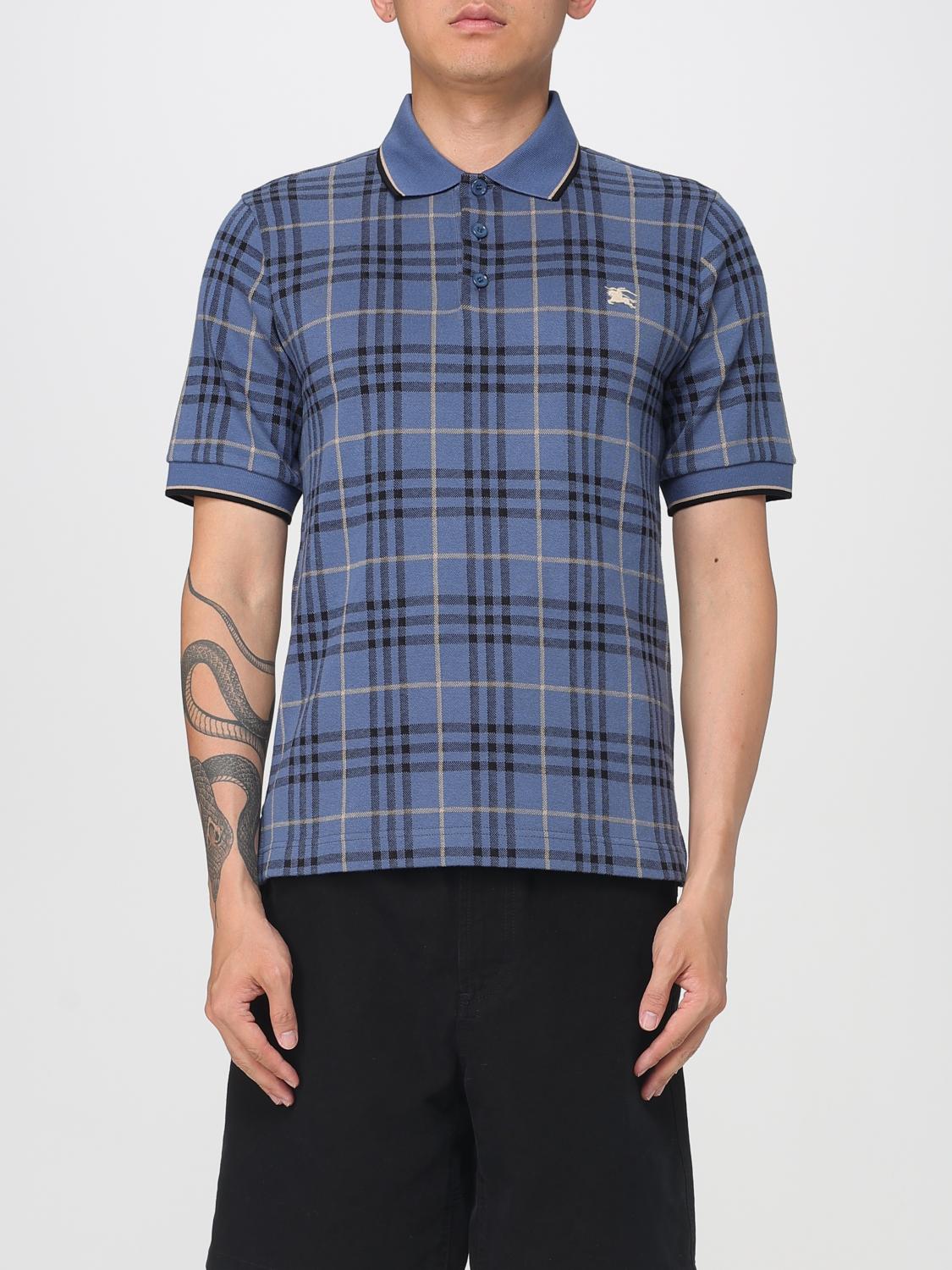 Burberry Polo Shirt Men Blue