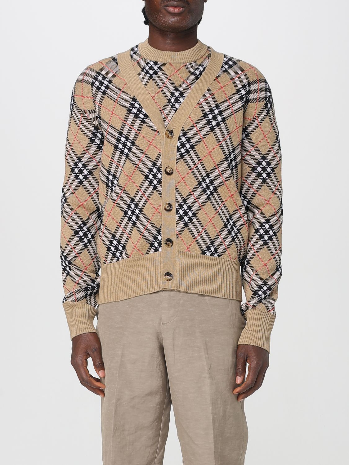 Burberry Cardigan Men Sand