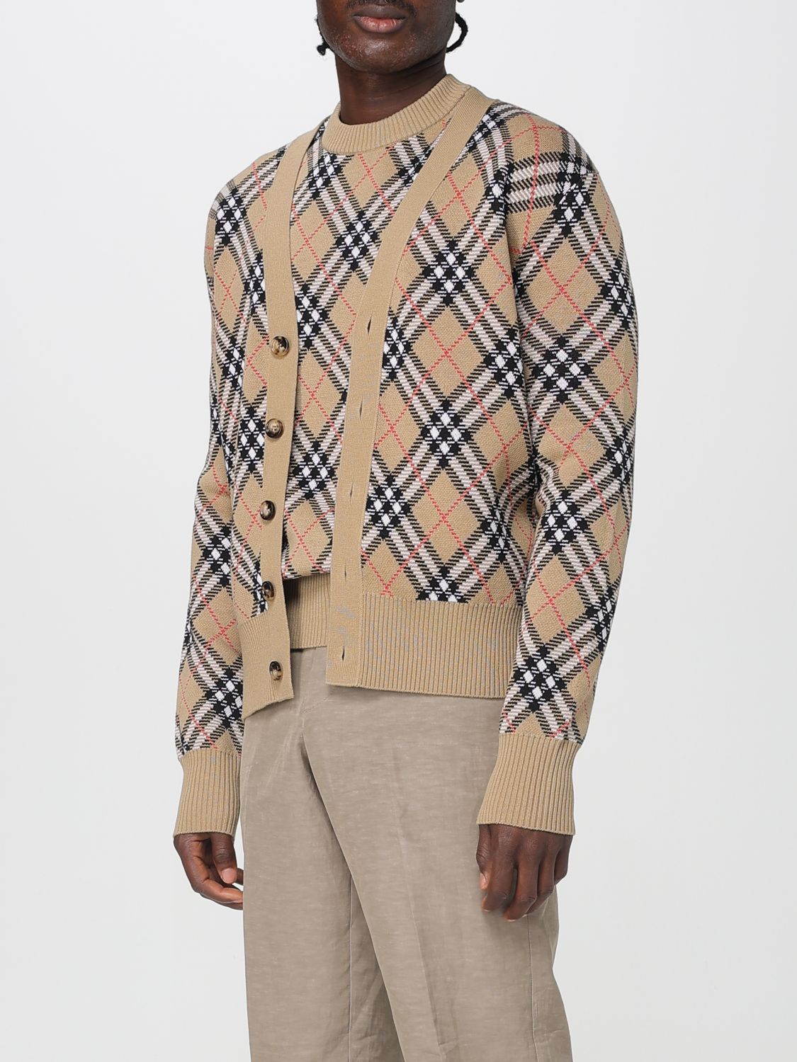Burberry Cardigan Men Sand