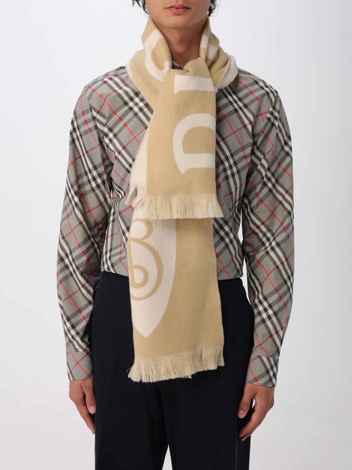 Burberry Scarf Men Beige