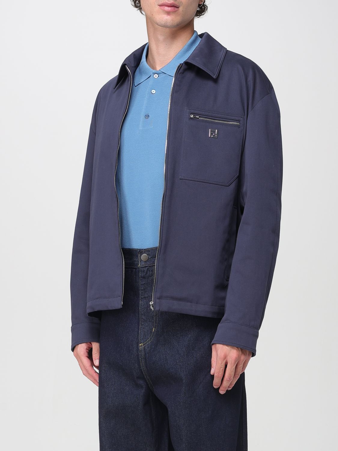 Fendi Jacket Men Blue