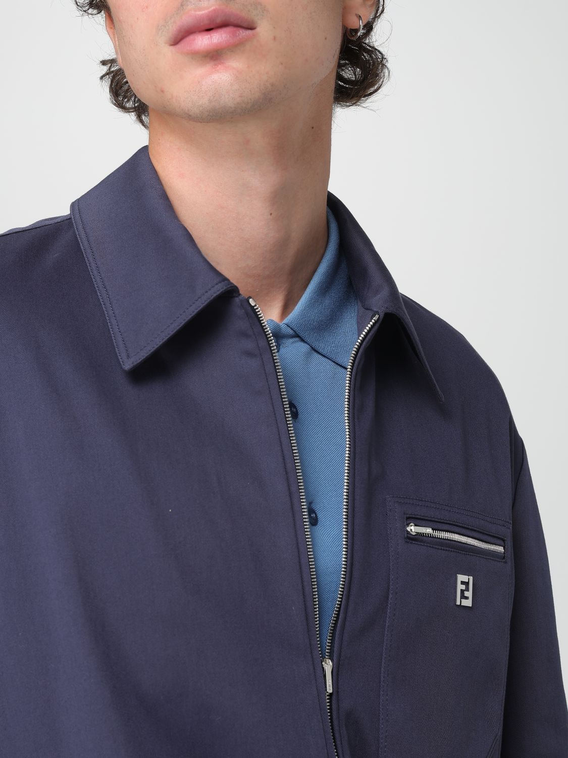 Fendi Jacket Men Blue